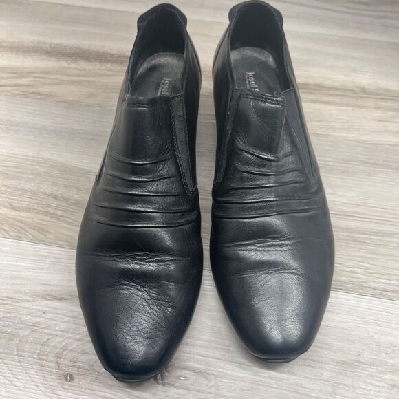 Josef Seibel Tina Ruched Slip On Shoes Size 10 41 Black Low Heel Comfort Cuban - Picture 6 of 10